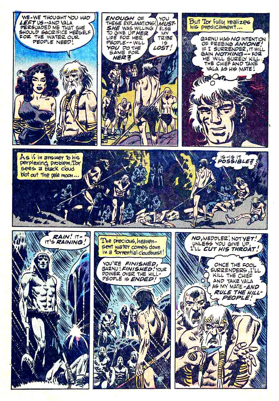Tor v1 #4 st john golden age comic book page art by Joe Kubert