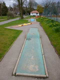 Crazy Golf course at Valley Gardens in Harrogate in March 2014