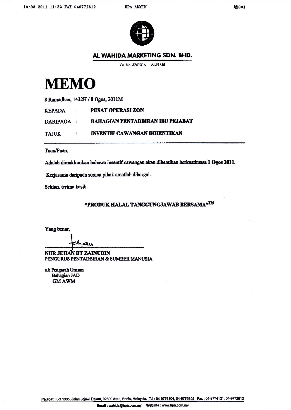 memo s