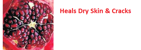 Health Benefits of Pomegranate Fruit (anar fruit) juice - Pomegranate Heals Dry Skin & Cracks