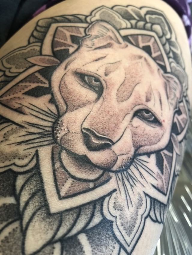 A New Day: Wordless Wednesday Finished Tattoo - Spirit Animal