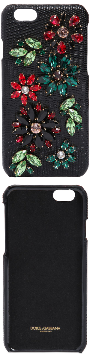 Dolce & Gabbana Embellished Leather iPhone 6 Case