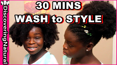 30 Minutes Wash Day for Natural Hair Kids Hairstyle ft. Naturalicious