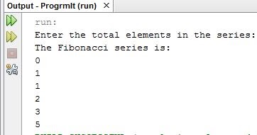 Write a program to find Fibonacci series of n numbers in Java.