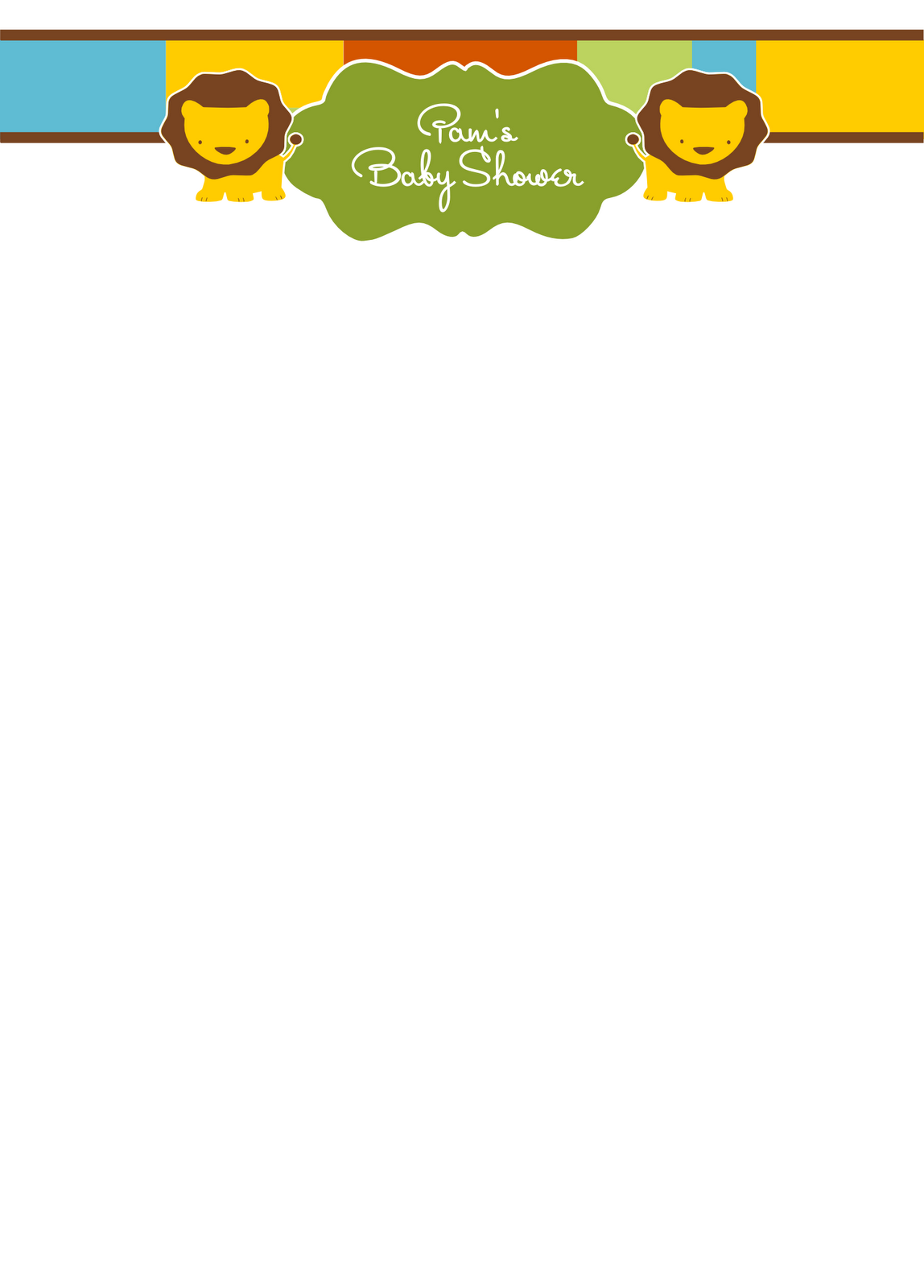 Signatures by Sarah Baby Shower stationery for Pam