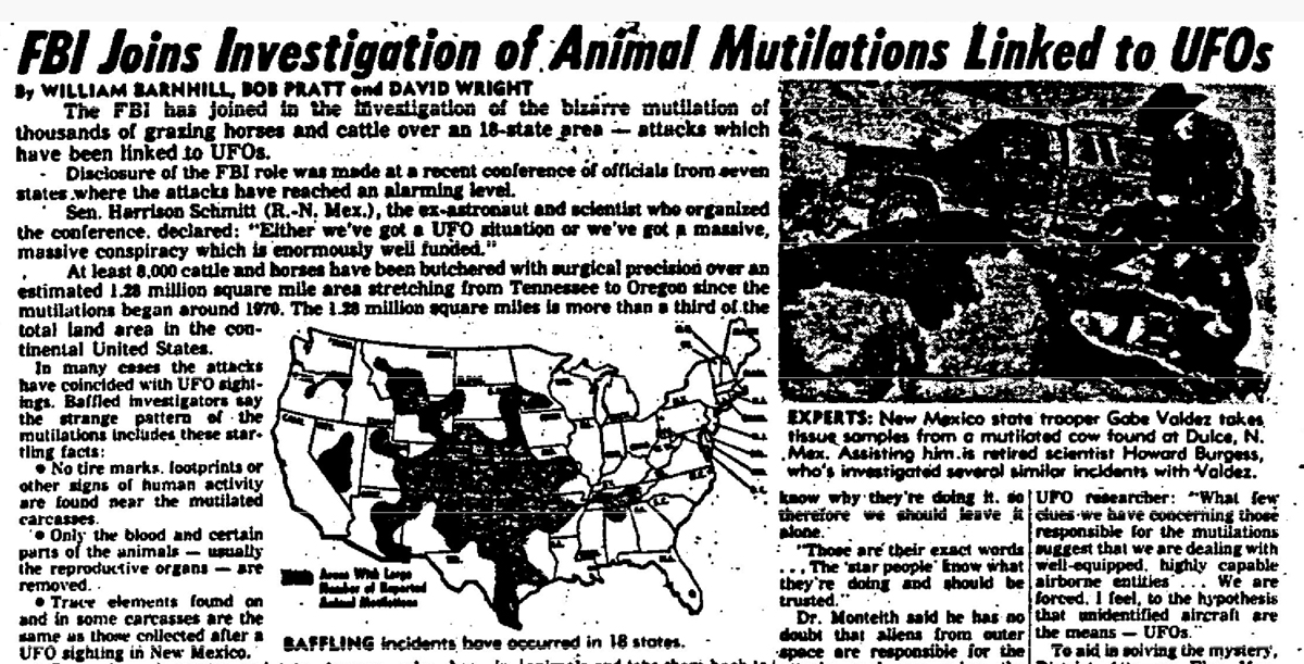 Mutilación de ganado Parte 1