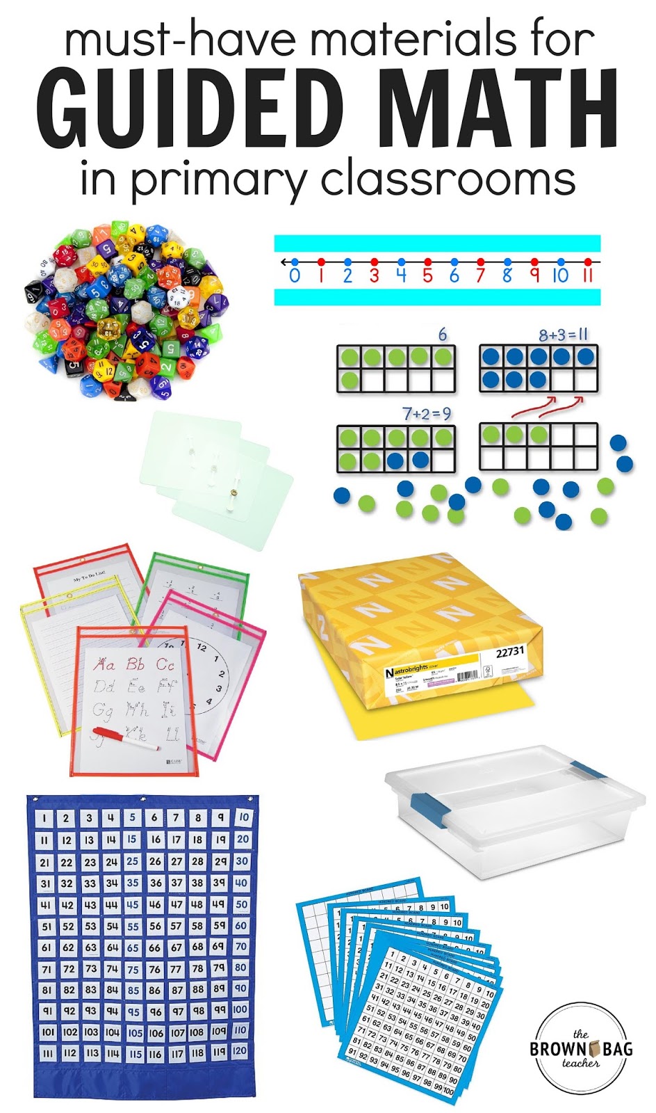 These must-have math materials help guided math run smoothly and offer great options for differentiating math centers! 