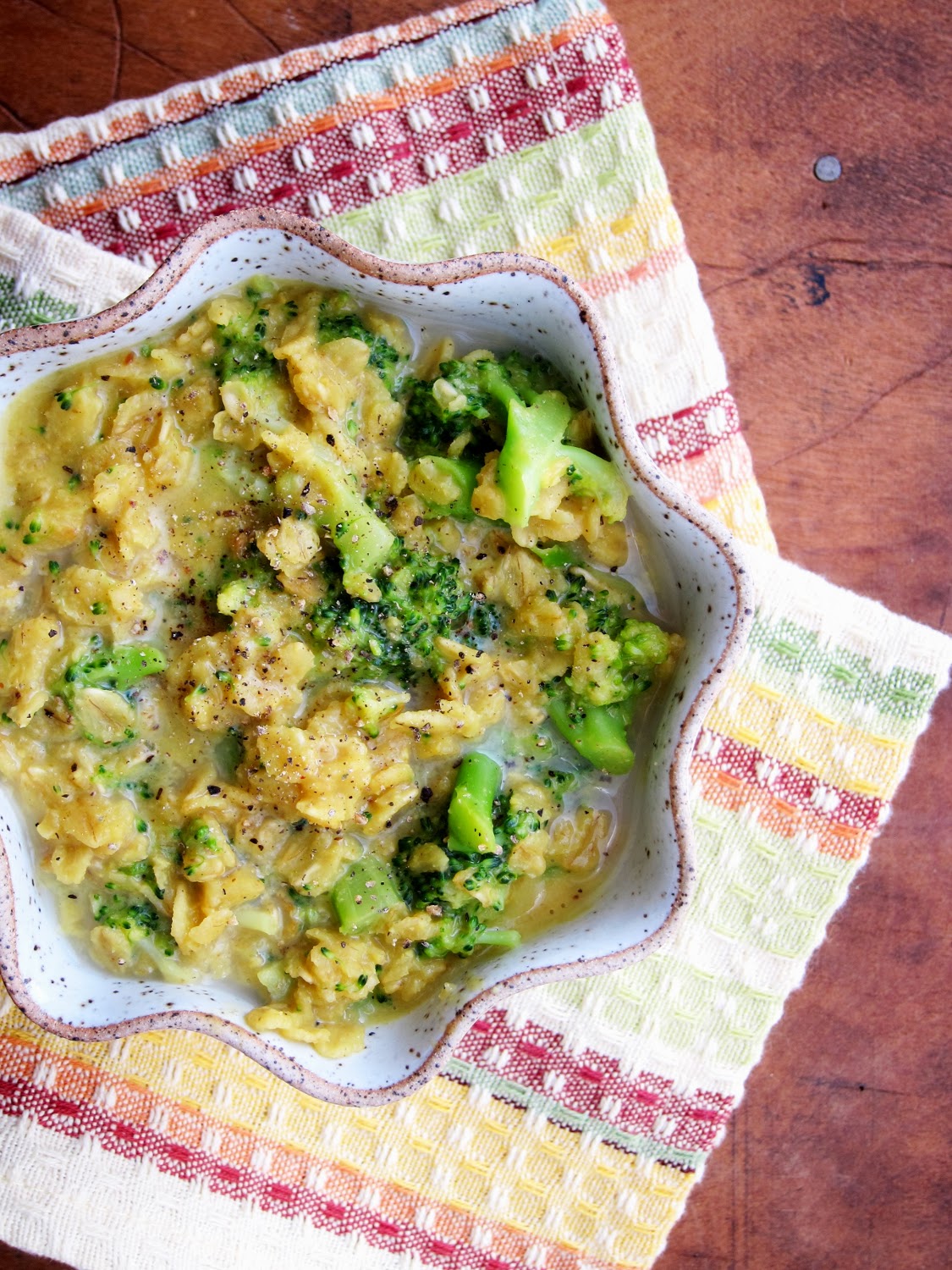 The Oatmeal Artist Broccoli Cheddar Oatmeal