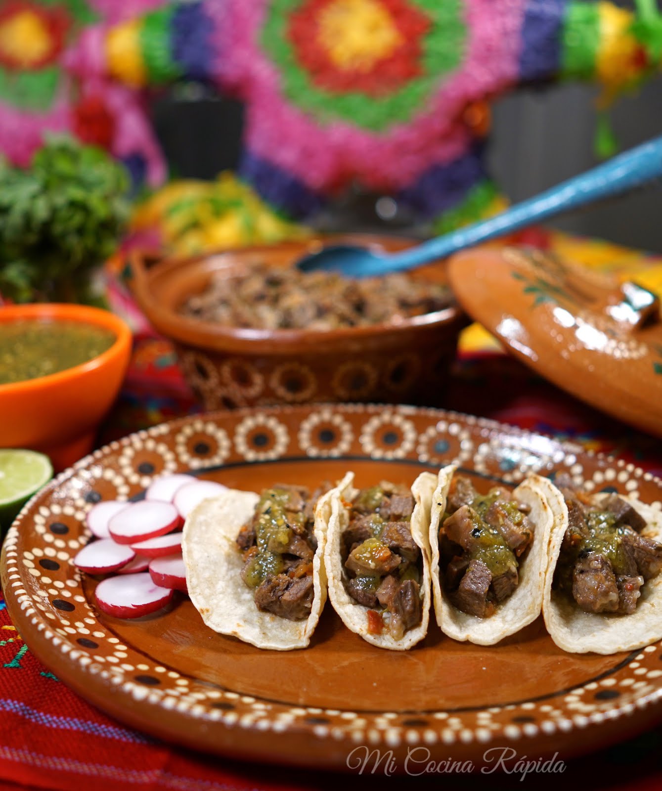 Tacos de Lengua de Res a la Mexicana Mi Cocina Rápida
