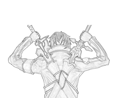 Sword Art Online Kirito Coloring Pages