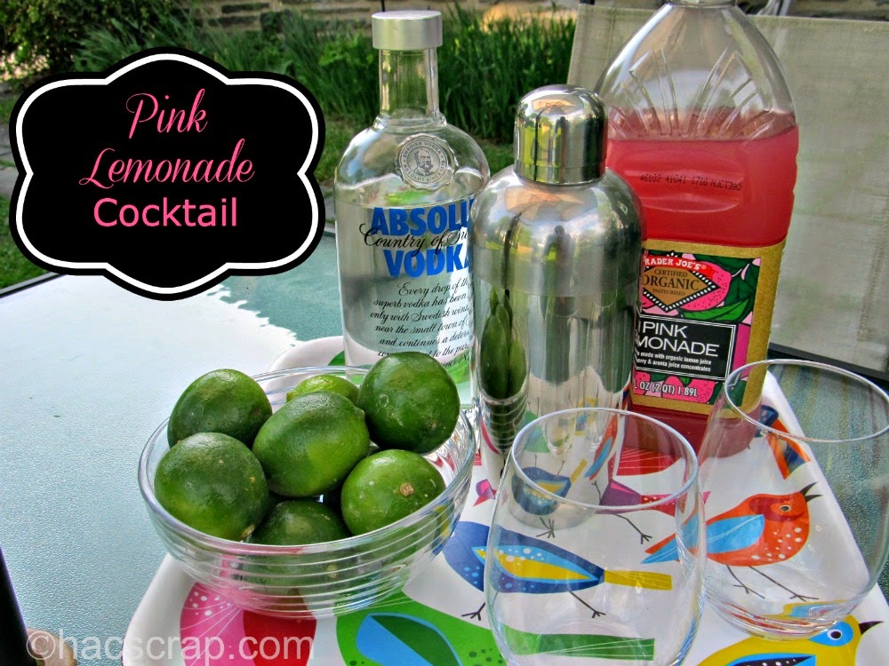  Vodka, Pink Lemonade, lime, ice