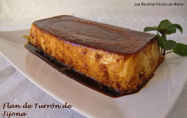 Flan de turrón de Jijona