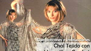 Fantástico Chal Tejido con Horquilla y Crochet / Con patrones y explicaciones en español