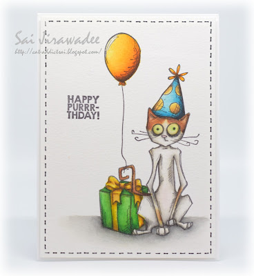 Crazy Cat Birthday Card