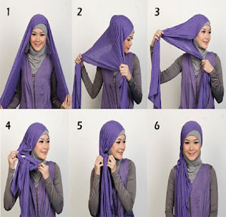 GAMBAR CARA MEMAKAI JILBAB Aneka Model Hijab Terbaru