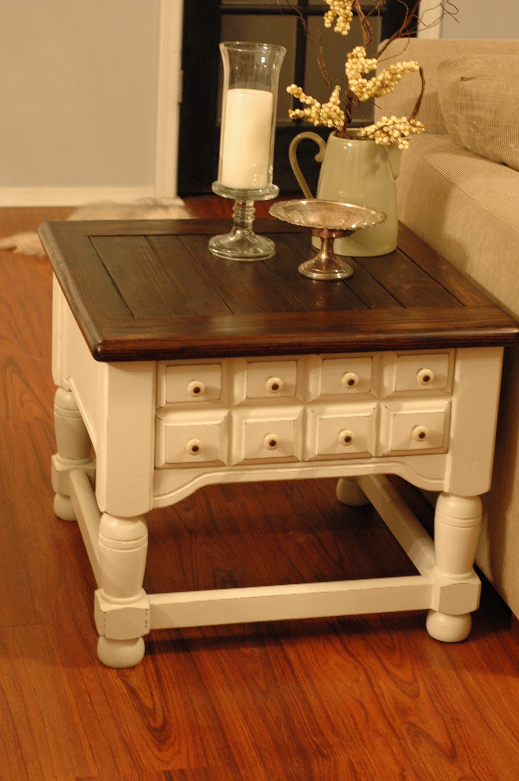 Sweet Passions on a Thrifty Dime End Table.. finished.. well Refinished!
