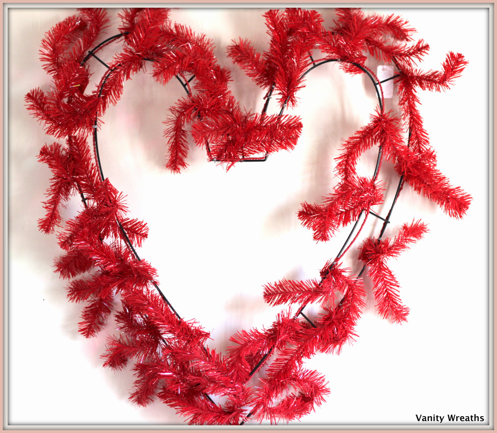 Vanity Wreaths Make A HeartShaped Mesh Wreath for Valentines Day