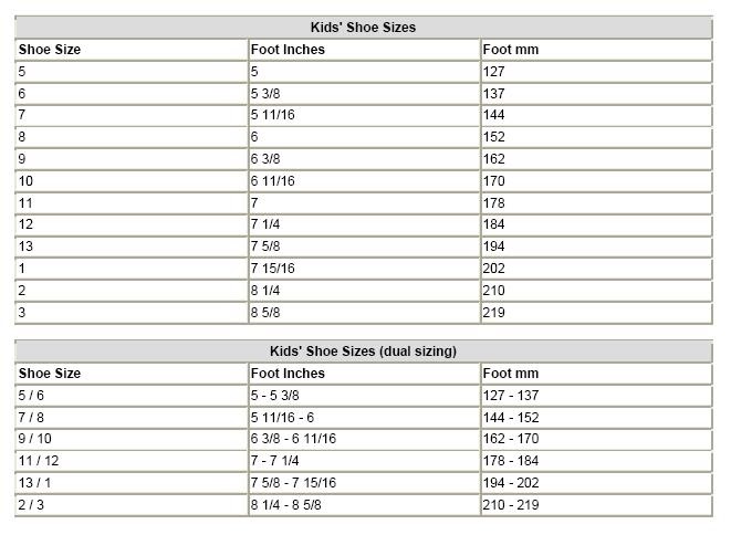 Coach Shoes Size Chart