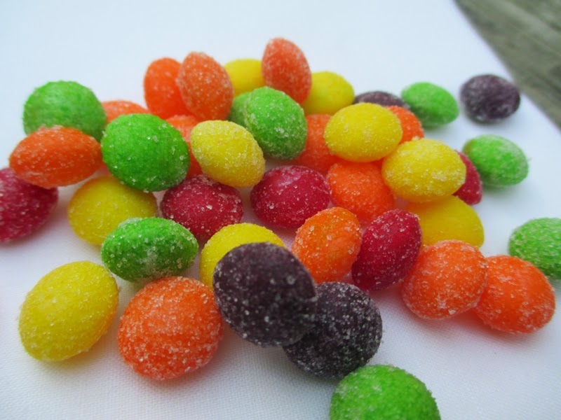 Closeup of Sour Skittles