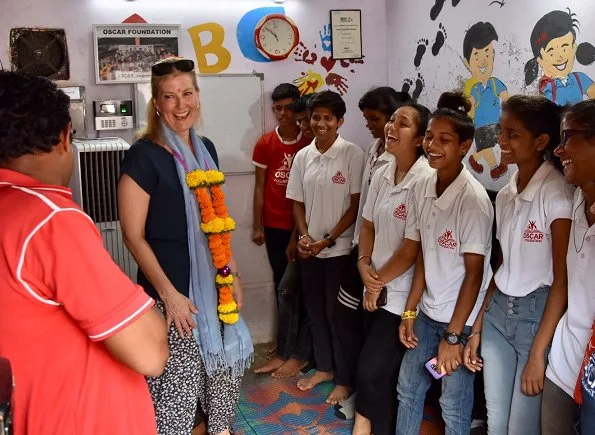 The Countess of Wessex met with 2018 Queens Young Leaders Award winners Deane and Aditya in Mumbai