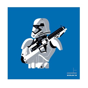 San Diego Comic-Con 2015 Exclusive Star Wars Stormtrooper Screen Print Set by Tom Whalen - First Order Stormtrooper
