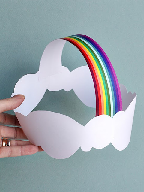 Paper Rainbow Crown Hat from Small for Big.