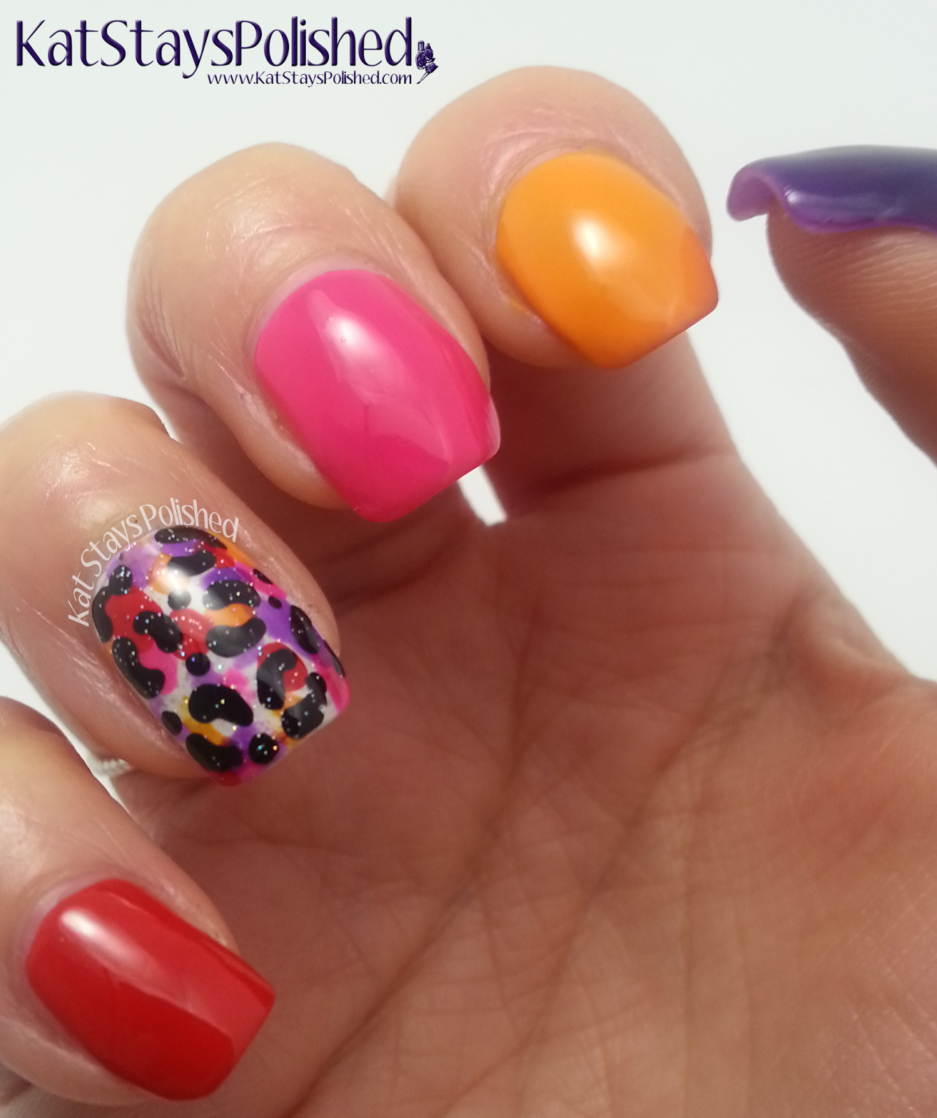 Colorful Leopard Accent Mani | | Frankly Chat | Kat Stays Polished