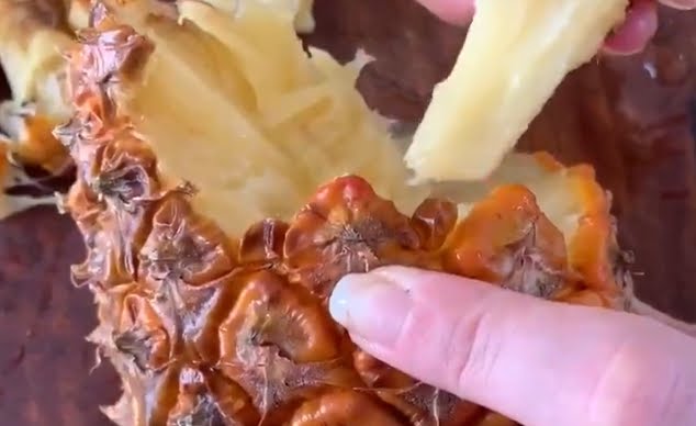 Incredibile e Divertente la nuova forma di mangiare un Ananas.