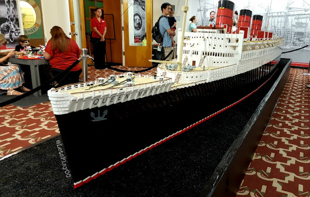 Queen Mary LEGO Model Ship, see the model of the Queen Mary made with LEGOS, fun family field trips in Southern California, LEGO + Queen Mary
