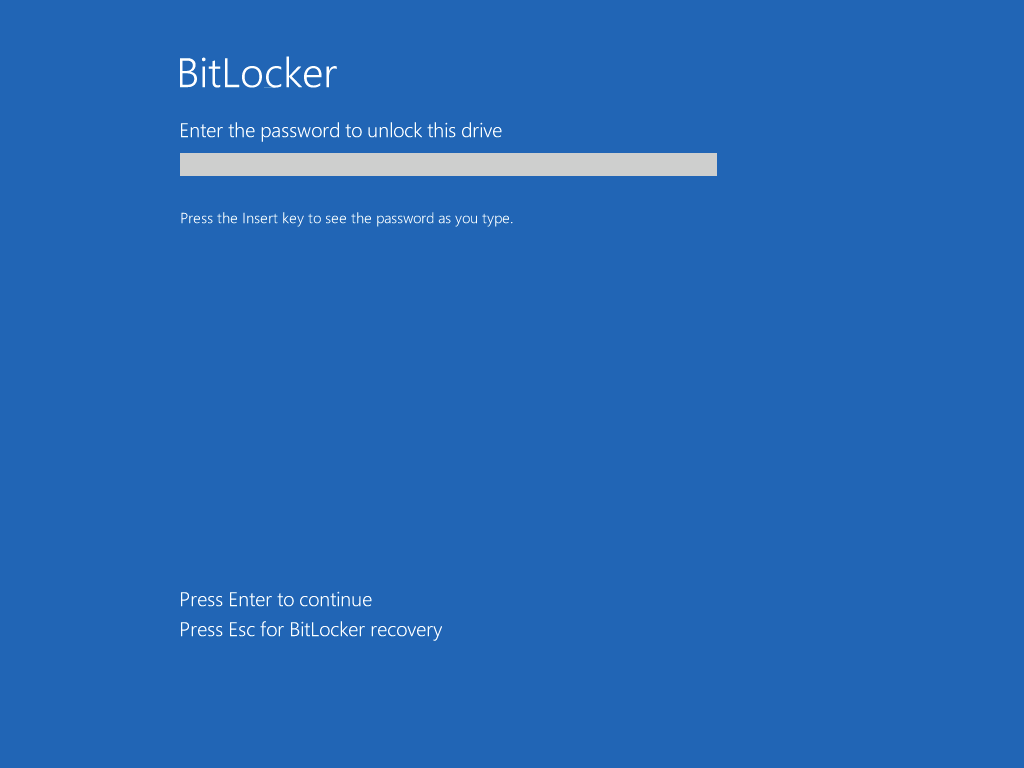 windows 10 pro bitlocker key