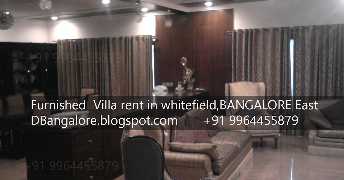 BANGALORE Villas Flats for Rent Furnished Villa for Rent in