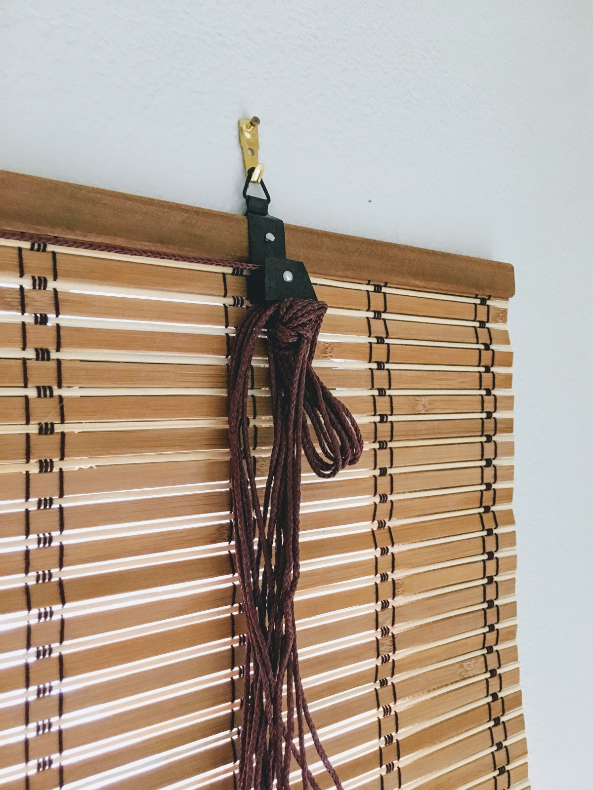 DIY rollup bamboo blinds