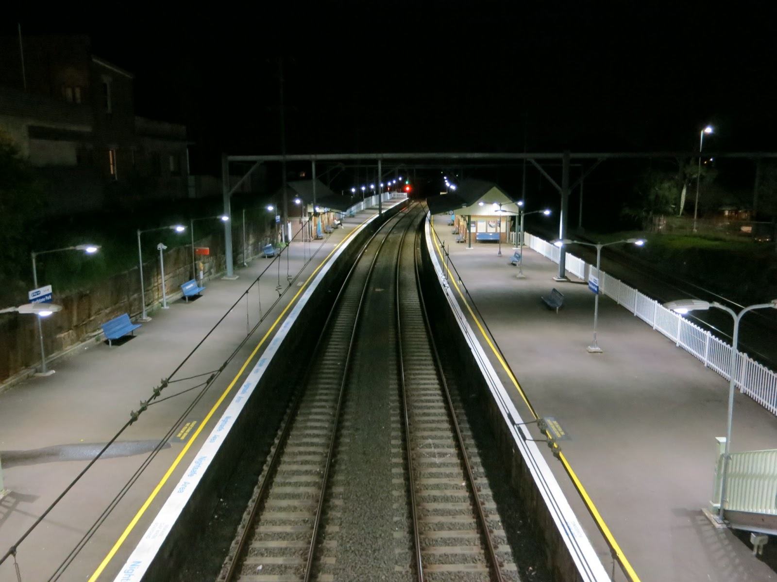 Sydney Australia Train station at night