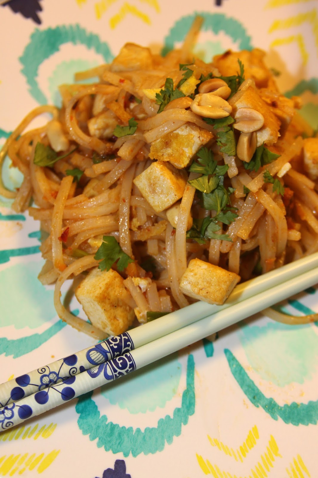 For the Love of Food Tofu and Edamame Pad Thai Noodles for National