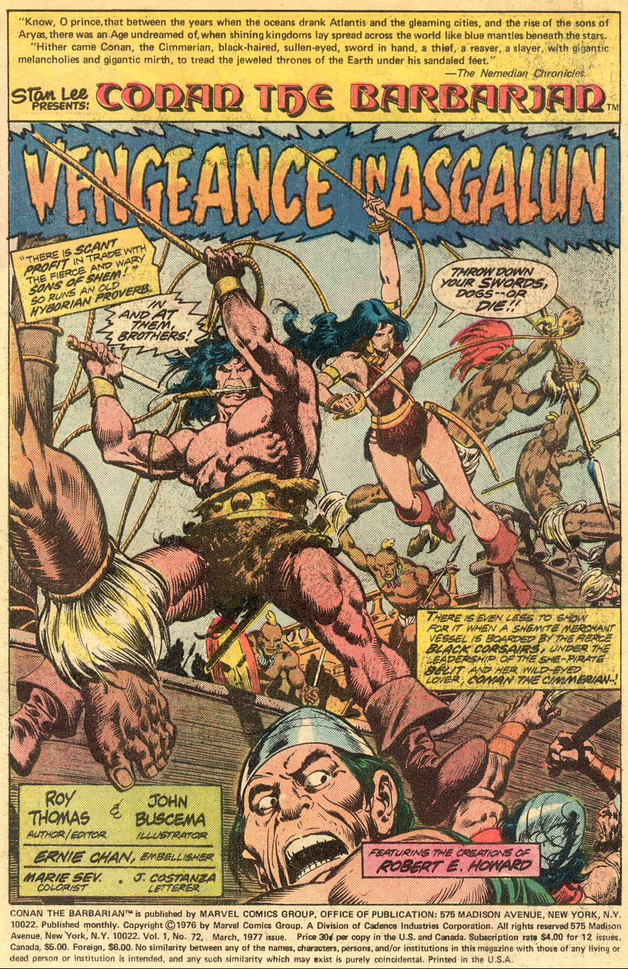 Read online Conan the Barbarian (1970) comic -  Issue #72 - 2