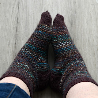 Avec 5 Ailes : Récapitulatif de mes projets tricot Broken Seed Stitch Socks 