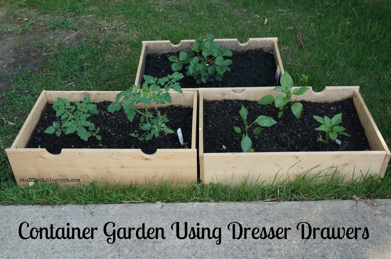 Crafty And Wanderfull Life Making A Container Garden With Dresser Drawers