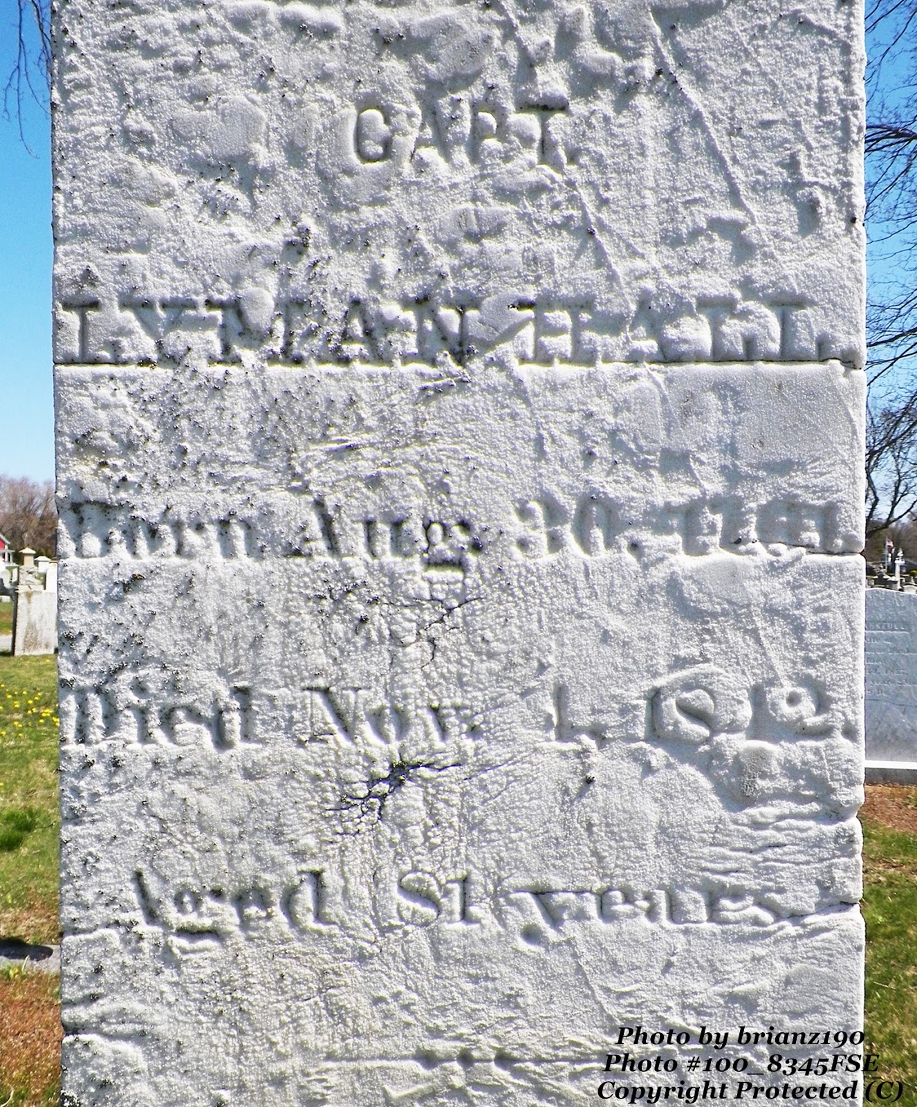 Granite in My Blood Wordless Wednesday Capt. Lyman Hall and wife