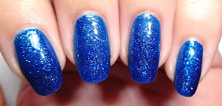 Glitter Blue Nails