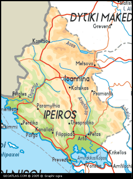 Map of Ipiros Province City | Map of Greece Regional Political Province Map of Ipiros Province City | Map of Greece Regional Political Province