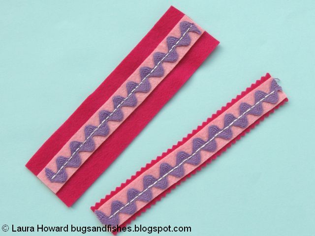 trim the felt with pinking shears