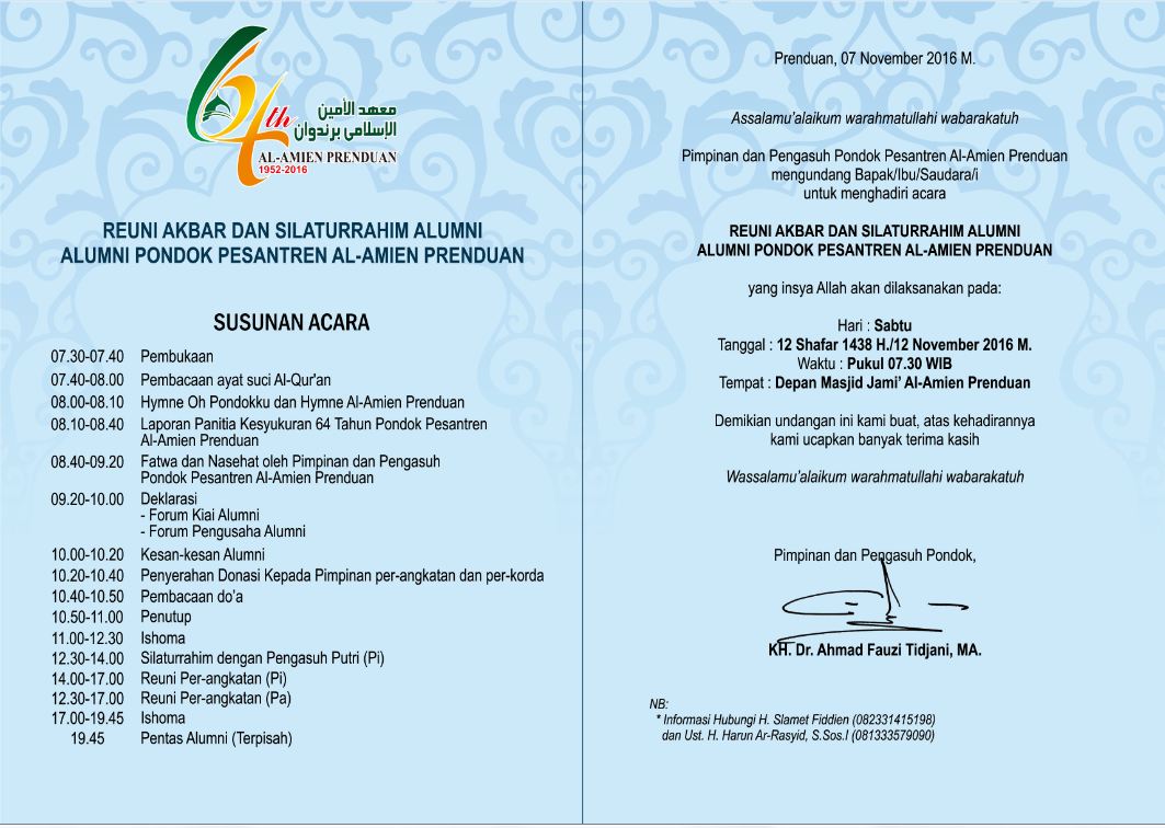 Khabaruna Catat Ini Dia Susunan Acara Reuni Akbar Al Amien