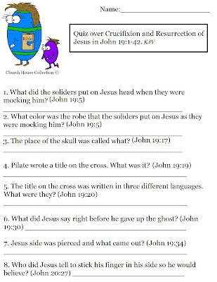 Church House Collection Blog: Quiz Over Crucifixion and Resurrection of ...