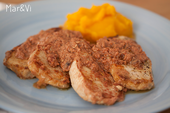 receta lomo de cerdo con salsa de paté