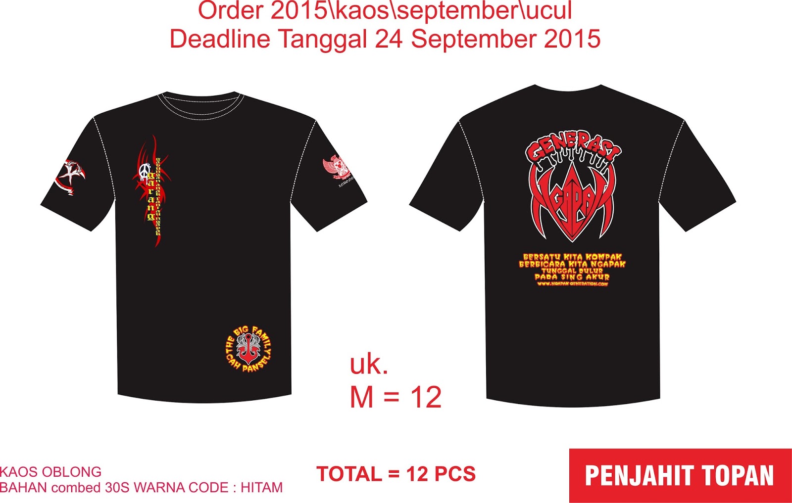 Contoh Desain Baju Kaos Tapak Suci 1001desainer