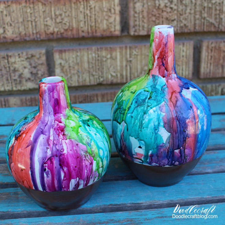 Doodlecraft DIY Alcohol Ink Watercolor Vases!