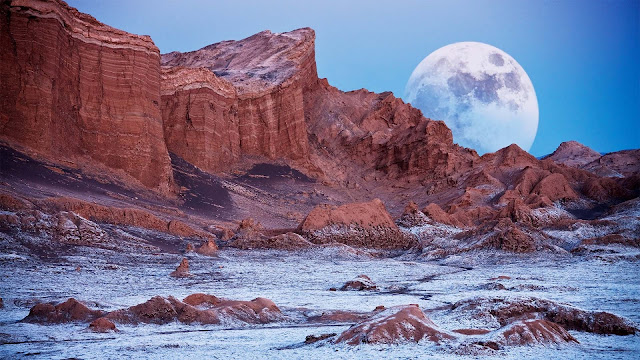 Supermoon di Gurun Atacama