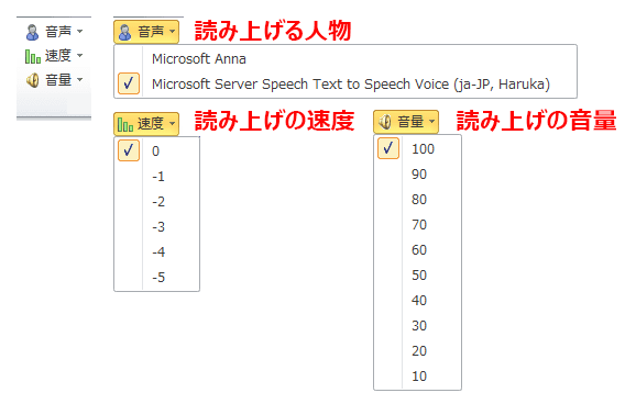 エクセルの使い方 読み上げチェック