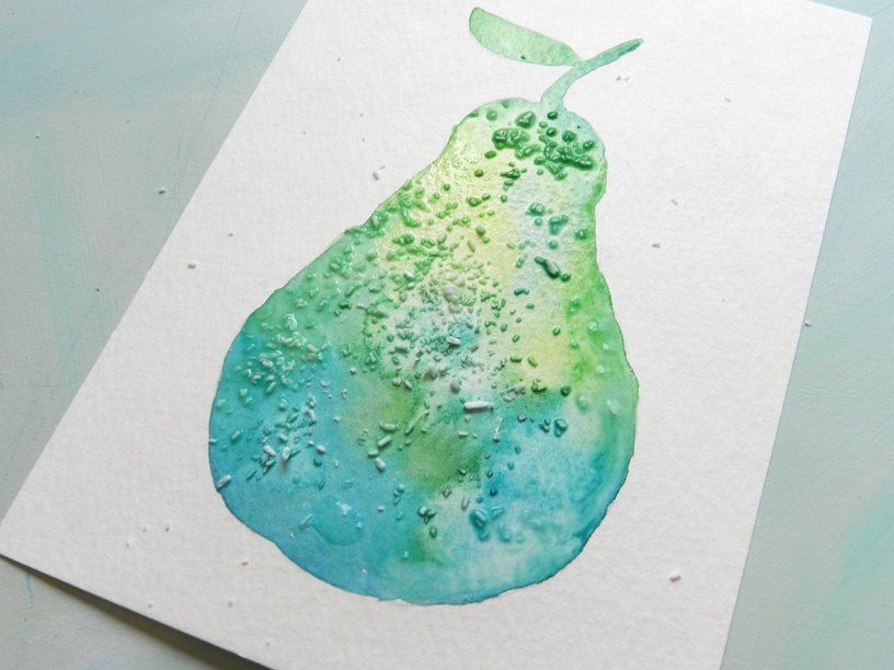Watercolor Textures with Salt: grow creative
