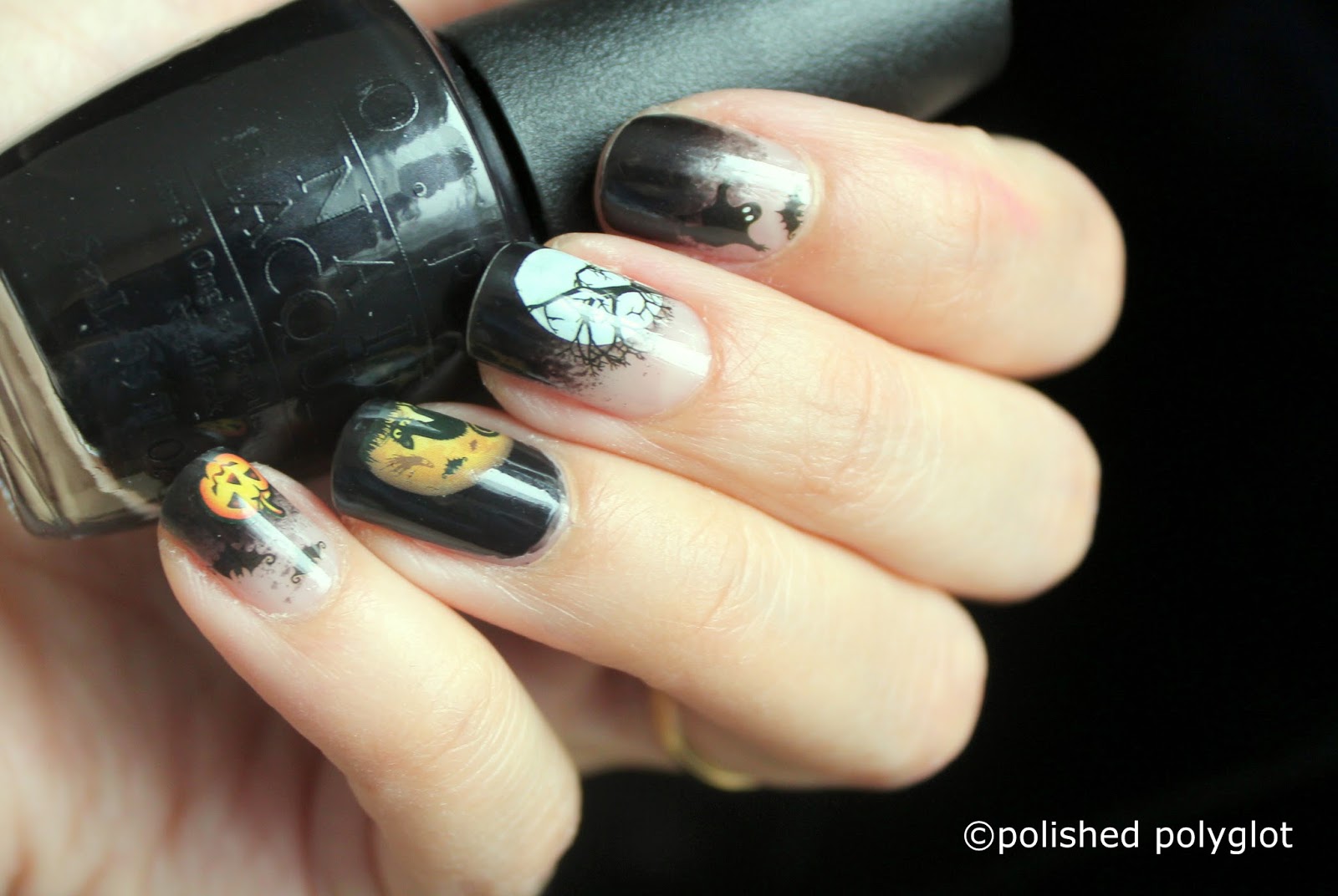 Nail Art │ Halloween nails with negative space [26GNAI] / Polished Polyglot